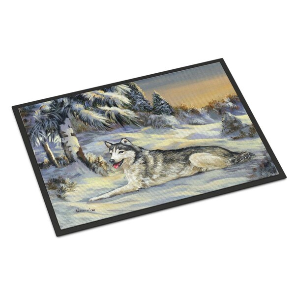 Carolines Treasures 24 x 36 in. Siberian Husky Winterscape Indoor or Outdoor Mat PPP3274JMAT - main